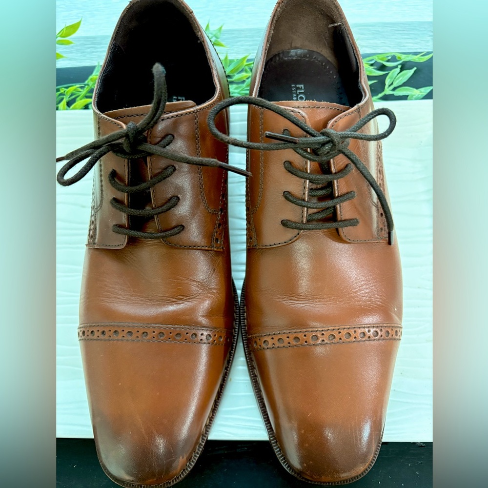 Men's Brown Leather Dress Shoes size 9.5